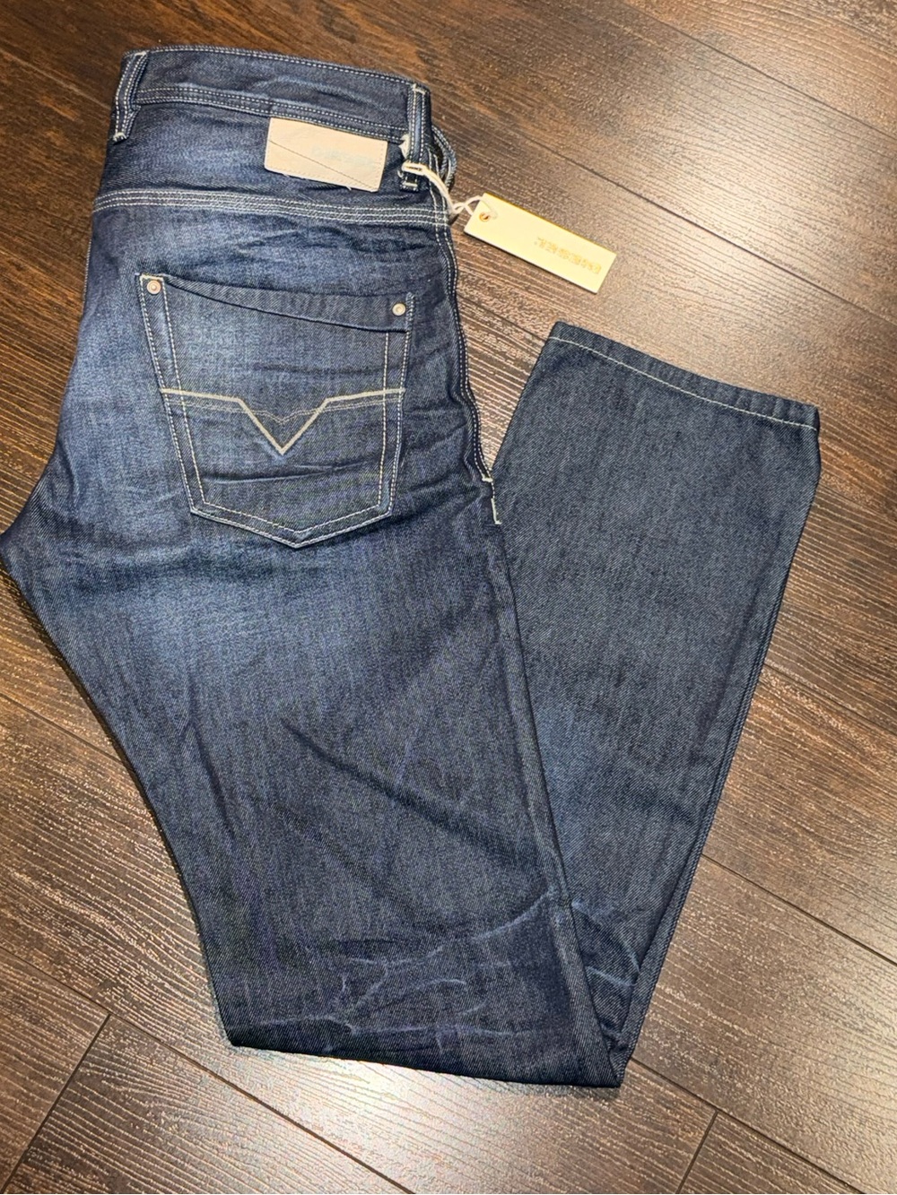 NWT! Diesel KROOLEY Jeans Mens Size 32x32 Tapered For Dark Faded Wash Vintage